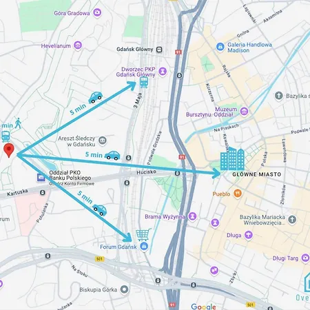 Violet - 10 Min To Old Town Gdansk,pkp & Shopping Mall *